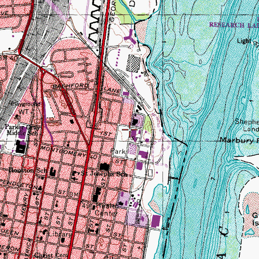 Topographic Map of Ficklin School (historical), VA