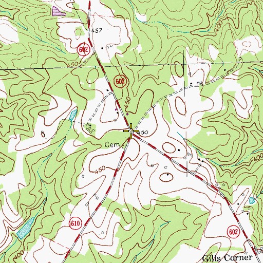 Topographic Map of Lochleven Post Office (historical), VA