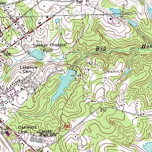 Topographic Map of Lunenburg Beach, VA
