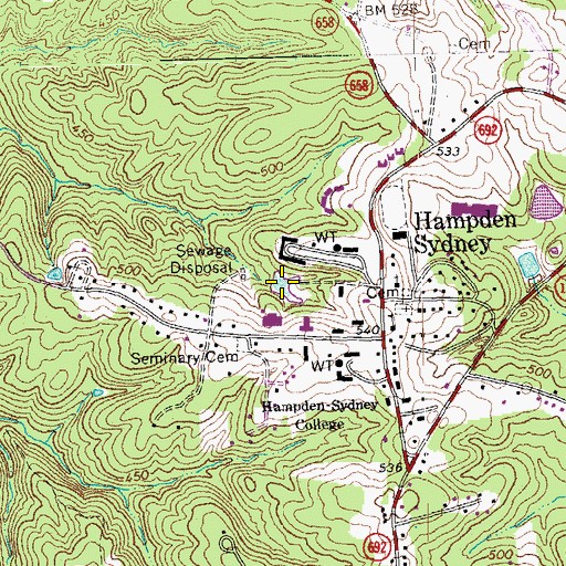 Topographic Map of Chalgrove Lake, VA