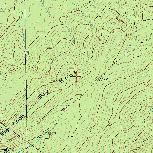 Topographic Map of Big Knob, VA