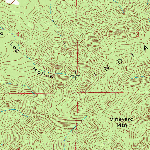 Topographic Map of Log Hollow Spring, AL