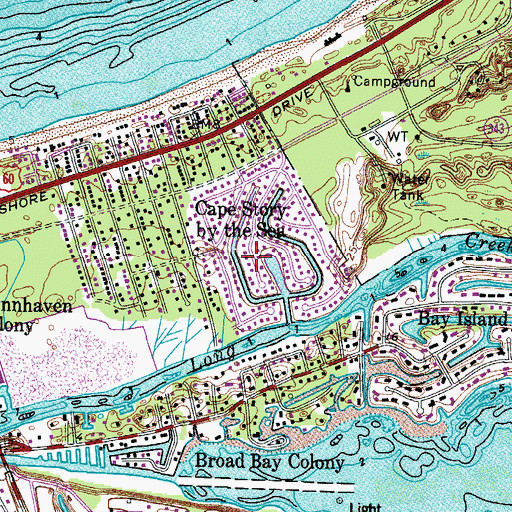 Topographic Map of Cape Story by the Sea, VA