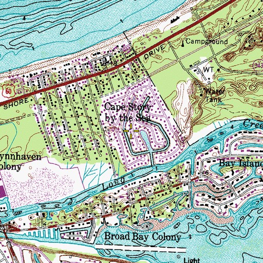 Topographic Map of Cape Story by the Sea, VA