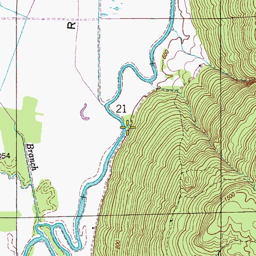Topographic Map of Haley Spring, AL