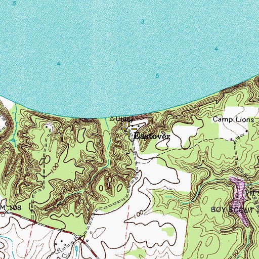 Topographic Map of Eastover, VA
