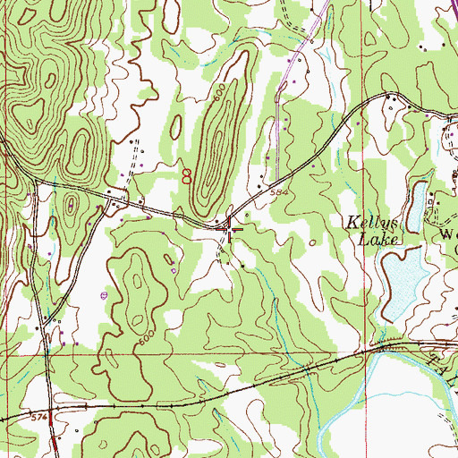 Topographic Map of Circle H Spring, AL