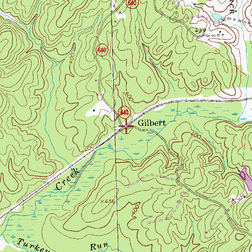 Topographic Map of Gilbert, VA