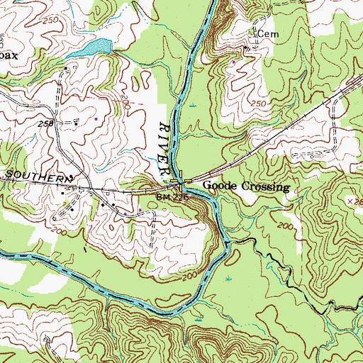 Topographic Map of Goode Crossing, VA