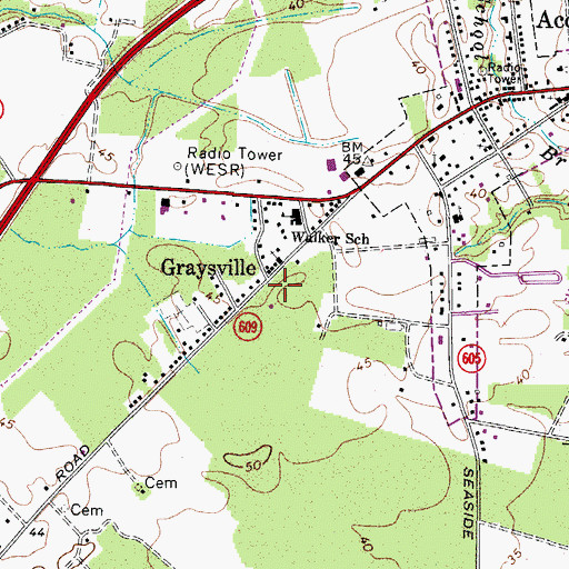Topographic Map of Graysville, VA