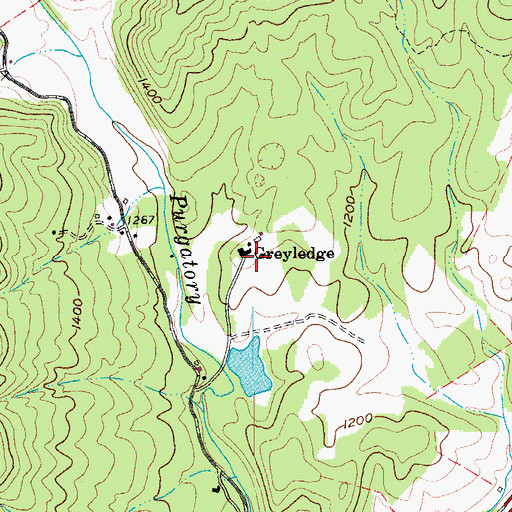 Topographic Map of Greyledge, VA