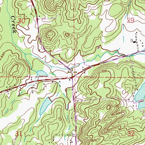 Topographic Map of Kings Spring, AL