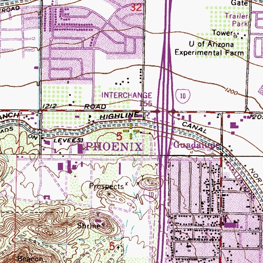 Topographic Map of Pima Canyon, AZ