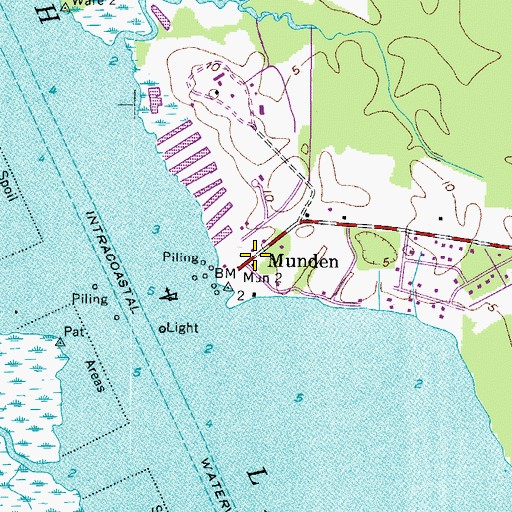 Topographic Map of Munden, VA