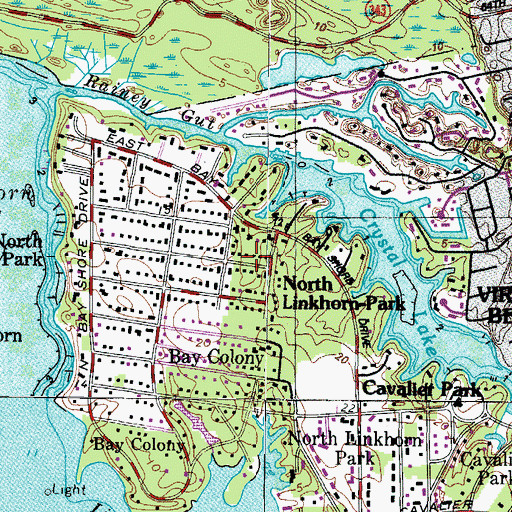 Topographic Map of North Linkhorn Park, VA