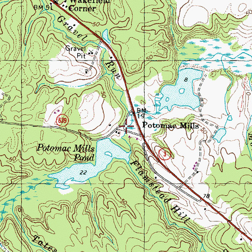 Topographic Map of Potomac Mills, VA
