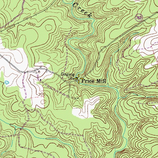 Topographic Map of Price Mill, VA