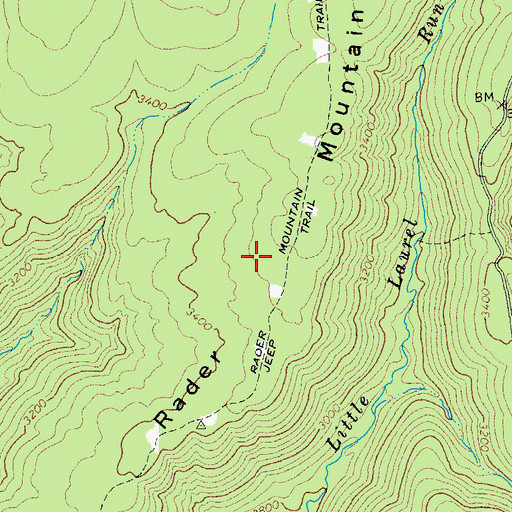 Topographic Map of Rader Mountain, VA