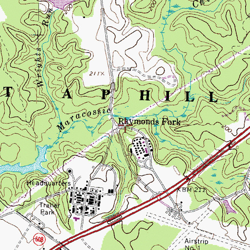 Topographic Map of Raymonds Fork, VA