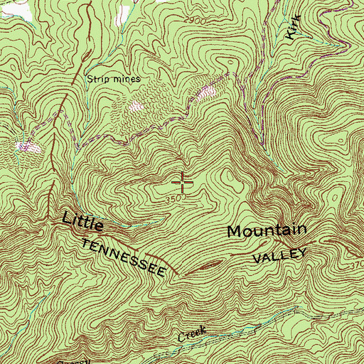 Topographic Map of Little Mountain, VA