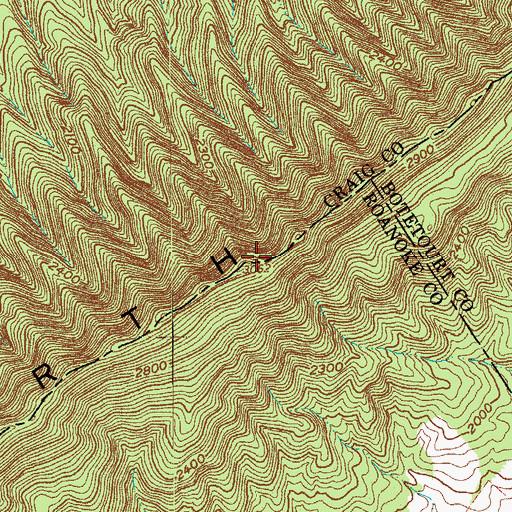 Topographic Map of North Mountain, VA