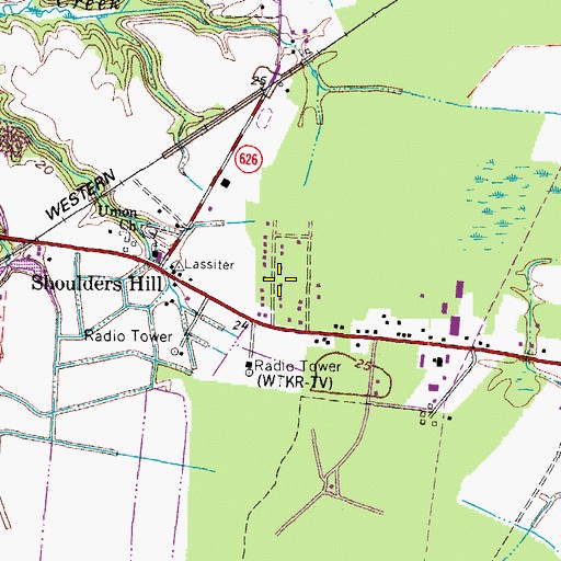 Topographic Map of Dayle Acres, VA