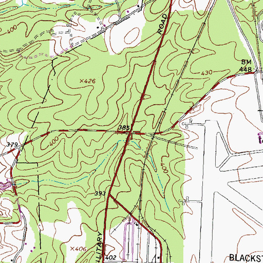 Topographic Map of Dominy Corner, VA