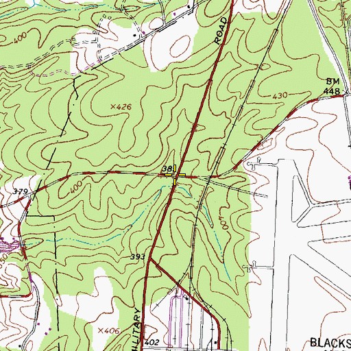 Topographic Map of Dominy Corner, VA