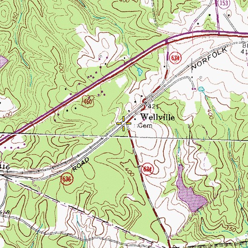 Topographic Map of Poplar Lawn School (historical), VA
