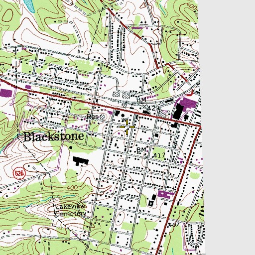 Topographic Map of Southside Convalescent Home, VA