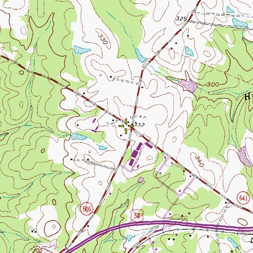 Topographic Map of Abernathy School (historical), VA