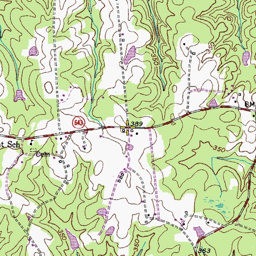 Topographic Map of Octagon, VA