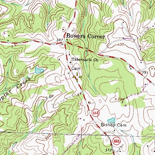 Topographic Map of White Plains School (historical), VA