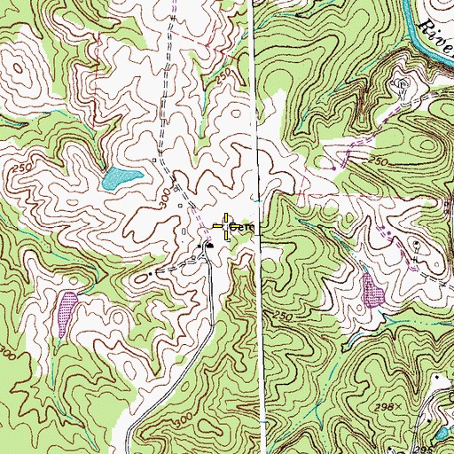 Topographic Map of Harrison Cemetery, VA