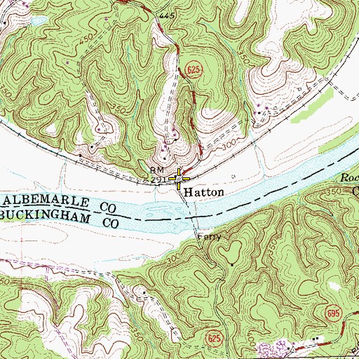 Topographic Map of Hatton, VA