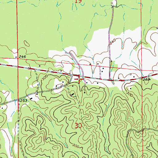 Topographic Map of Cedar Grove Church, AL