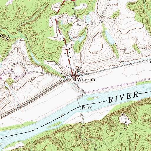 Topographic Map of Warren, VA