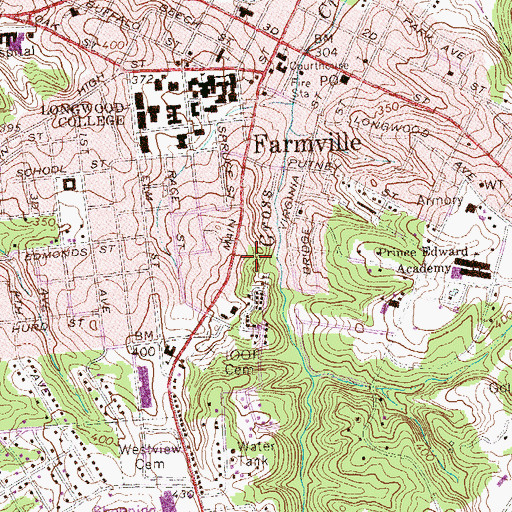 Topographic Map of Wynne Hall, VA