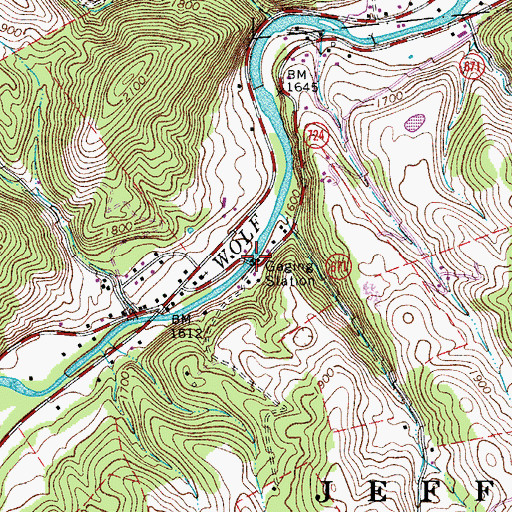 Topographic Map of Bridge Number 2, VA