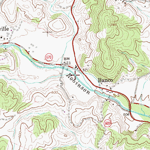 Topographic Map of Finks Run, VA