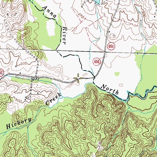 Topographic Map of Ellis Mill (historical), VA