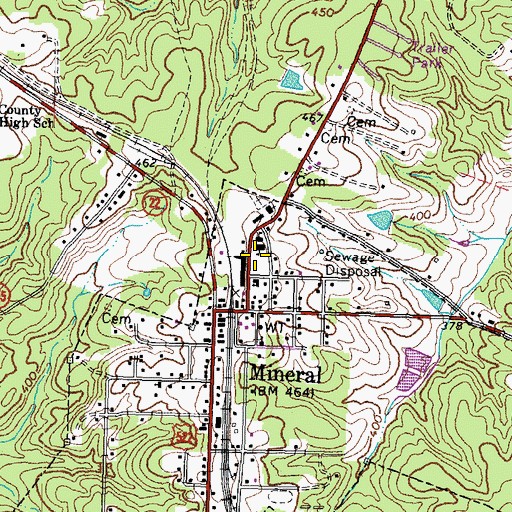 Topographic Map of Grace Adams Davis Memorial Playground, VA