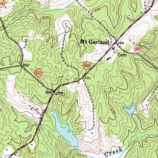 Topographic Map of Longcreek (historical), VA
