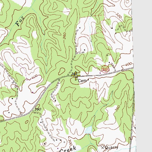 Topographic Map of Taylor Cemetery, VA