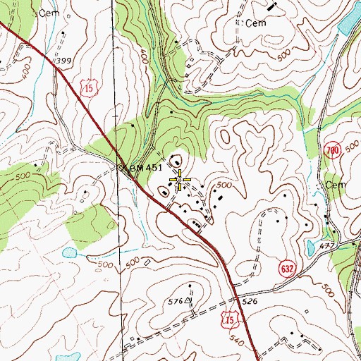 Topographic Map of Larmond, VA
