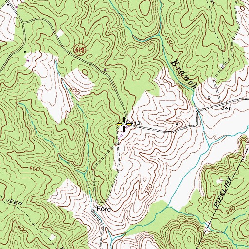 Topographic Map of Sunnyside School (historical), VA
