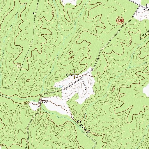 Topographic Map of Watkins Cemetery, VA