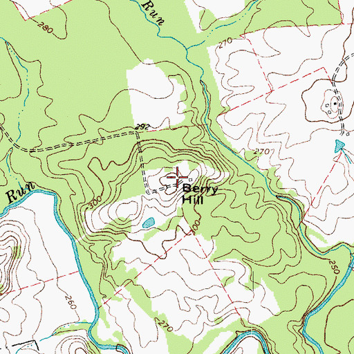 Topographic Map of Berry Hill, VA