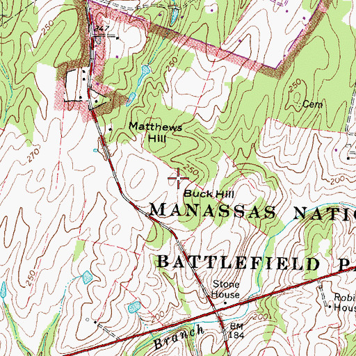 Topographic Map of Buck Hill, VA