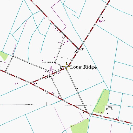 Topographic Map of Long Ridge, VA